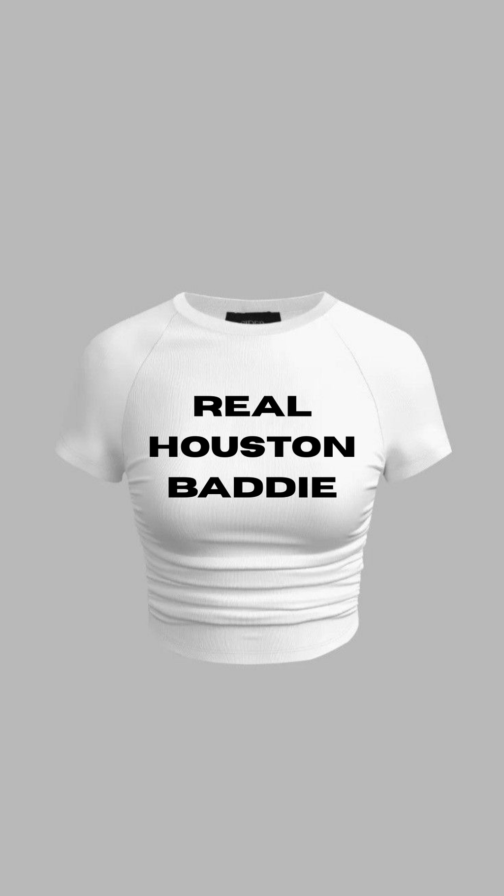 White Baddie Crop Tee